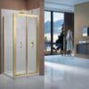 Merlyn Vivid Boost 900mm Side Panel - Brushed Brass