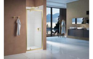 Merlyn Vivid Boost 900mm Pivot Door - Brushed Brass