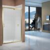 Merlyn Vivid Boost 1400mm Sliding Door - Brushed Brass