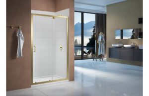 Merlyn Vivid Boost 1500mm Sliding Door - Brushed Brass
