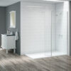 Merlyn Wetroom 300mm Swivel Panel - Chrome