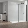 Merlyn Wetroom 300mm Swivel Panel - Matt Black