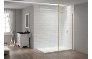 Merlyn Wetroom 3m Vertical Pole - Brushed Brass