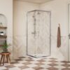 Aqua Silver 900mm Corner Entry Door - Chrome