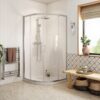 Aqua Silver 800mm 2 Door Easy-Fit Quadrant - Chrome