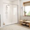 Aqua Silver 1400mm Easy-Fit Sliding Door - Chrome