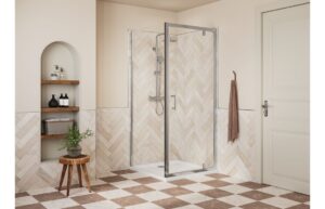 Aqua Silver 700mm Pivot Door - Chrome