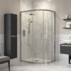 Aqua Platinum 1200x900mm 2 Door Offset Quadrant - Chrome
