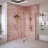 Aqua Platinum Optional 300mm Wetroom Hinged Splash Panel - Brushed Bronze
