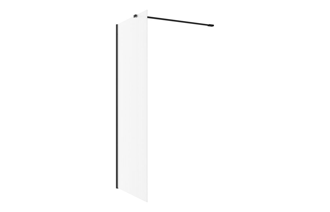 REFX-ICONIX-FLUTED-BLK-WETROOM-SUPPORT-SIDEPANEL-AngledLeft_CO