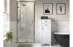 Aqua Platinum 760mm Hinged Door - Chrome