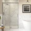 Aqua Platinum 1000mm Semi-Framed Sliding Door - Chrome
