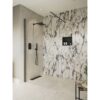 Aqua Platinum 1000mm Wetroom Panel & Support Bar - Gunmetal