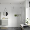 Aqua Platinum 1000mm Wetroom Panel & Support Bar - Chrome