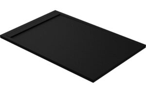 30mm Slate 1700x800mm Rectangular Tray & Waste - Black