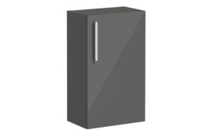 VitrA Root Flat 40cm 1 Door Slim Lower/Base Unit (RH Hinge) - Anthracite High Gloss