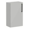 VitrA Root Flat 40cm 1 Door Slim Lower/Base Unit (LH Hinge) - Shiny Pearl Grey