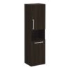 VitrA Root Flat 40cm 2 Door Semi-Tall Unit w/Laundry Basket (RH Hinge) - Walnut