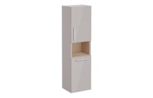 VitrA Root Flat 40cm 2 Door Semi-Tall Unit w/Laundry Basket (RH Hinge) - Bright Sahara Beige