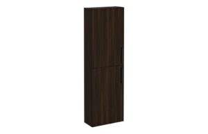 VitrA Root Flat 55cm 2 Door Slim Tall Unit (LH Hinge) - Walnut