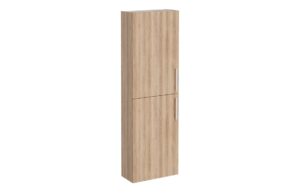 VitrA Root Flat 55cm 2 Door Slim Tall Unit (LH Hinge) - Natural Oak