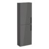 VitrA Root Flat 55cm 2 Door Slim Tall Unit (LH Hinge) - Anthracite High Gloss