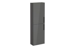 VitrA Root Flat 55cm 2 Door Slim Tall Unit (LH Hinge) - Anthracite High Gloss