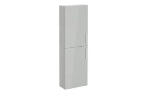 VitrA Root Flat 55cm 2 Door Slim Tall Unit (LH Hinge) - Shiny Pearl Grey