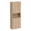 VitrA Root Flat 55cm 2 Door Semi-Tall Unit (LH Hinge) - Natural Oak