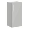 VitrA Root Flat 40cm 1 Door Lower/Base Unit (RH Hinge) - Shiny Pearl Grey