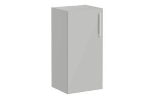 VitrA Root Flat 40cm 1 Door Lower/Base Unit (LH Hinge) - Shiny Pearl Grey