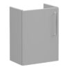 VitrA Root Flat 40cm 1 Door Wall Hung Slim Washbasin Unit (LH Hinge) - Matt Rock Grey