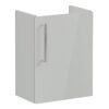 VitrA Root Flat 40cm 1 Door Wall Hung Slim Washbasin Unit (RH Hinge) - Shiny Pearl Grey