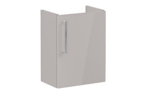 VitrA Root Flat 40cm 1 Door Wall Hung Slim Washbasin Unit (RH Hinge) - Bright Sahara Beige