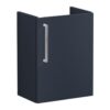 VitrA Root Flat 40cm 1 Door Wall Hung Slim Washbasin Unit (RH Hinge) - Matt Dark Blue