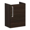 VitrA Root Flat 40cm 1 Door Wall Hung Slim Washbasin Unit (RH Hinge) - Walnut