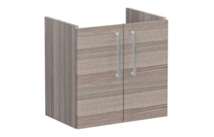 VitrA Root Flat 60cm 2 Door Wall Hung Slim Washbasin Unit - Cordoba