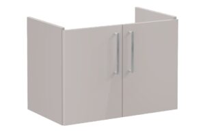 VitrA Root Flat 80cm 2 Door Wall Hung Washbasin Unit - Bright Sahara Beige