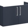 VitrA Root Flat 100cm 2 Door Washbasin Unit - Matt Dark Blue