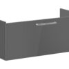VitrA Root Flat 100cm 1 Drawer Washbasin Unit - Anthracite High Gloss