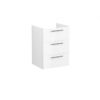 VitrA Root Flat 60cm 3 Drawer Washbasin Unit - High Gloss White
