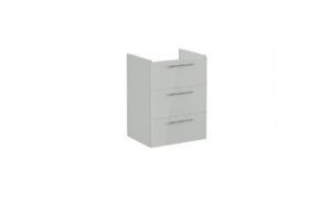 VitrA Root Flat 60cm 3 Drawer Washbasin Unit - Shiny Pearl Grey