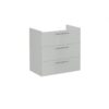 VitrA Root Flat 80cm 3 Drawer Washbasin Unit - Shiny Pearl Grey