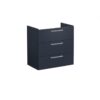 VitrA Root Flat 80cm 3 Drawer Washbasin Unit - Matt Dark Blue