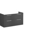 VitrA Root Flat 120cm 4 Drawer Washbasin Unit - Matt Storm Grey