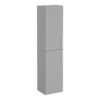 VitrA Root Flat 40cm 2 Door Tall Unit (LH Hinge) - Matt Rock Grey