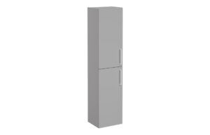 VitrA Root Flat 40cm 2 Door Tall Unit (LH Hinge) - Matt Rock Grey