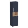 VitrA Root Flat 40cm 2 Door Semi-Tall Unit w/Laundry Basket (RH Hinge) - Matt Dark Blue