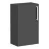 VitrA Root Flat 40cm 1 Door Slim Lower/Base Unit (LH Hinge) - Matt Storm Grey