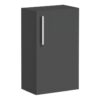 VitrA Root Flat 40cm 1 Door Slim Lower/Base Unit (RH Hinge) - Matt Storm Grey